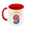 Tasse in Premium-Qualität, Rot – This Robot is 9 Celebration