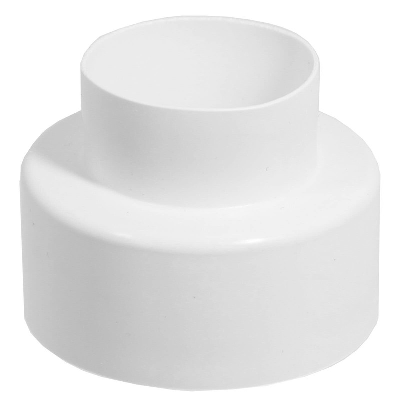SPARES2GO External Toilet Flush Cone Rubber White Pipe to Pan