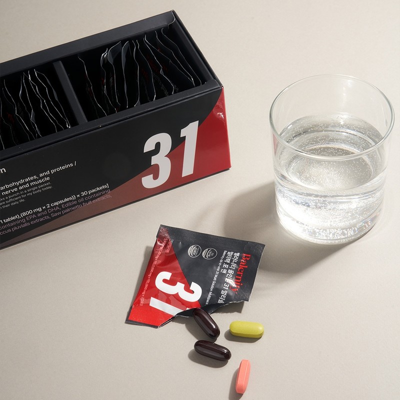 Balanity All-in-One, Korea’s largest 31-ingredient multipack, multi-vitamin Immune for men,