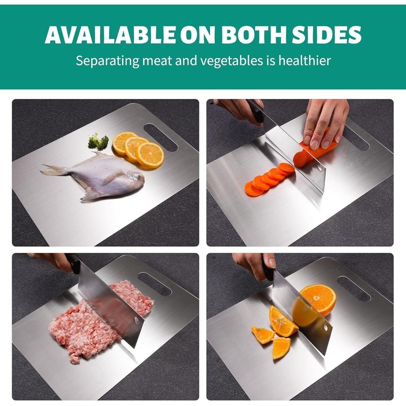 Titanium Cutting Board - 100% Pure Titanium Cutting Boards, Food-Grade,