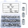M8 Threaded Inserts for Wood, 100 Pcs - Flanged Hex