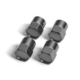 JNNJ 12 Pieces Car Tire Valve Stem Caps, Aluminum Alloy Heavy Duty Stem Covers in Hexagon Shape, Dust Proof Corrosion Resistant Tire Valve Cap, Car Exterior Accessories for Motorcycles(Grey)