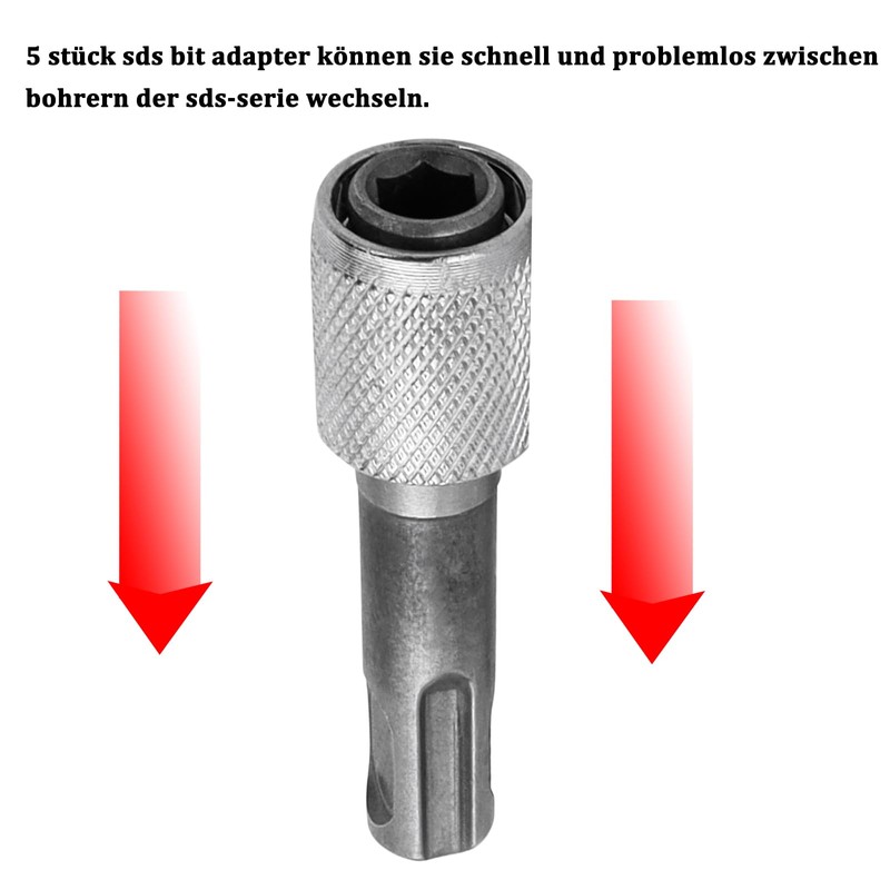 Bestgle Adapter SD Plus 6.35 mm 5 Piece Bit Holder