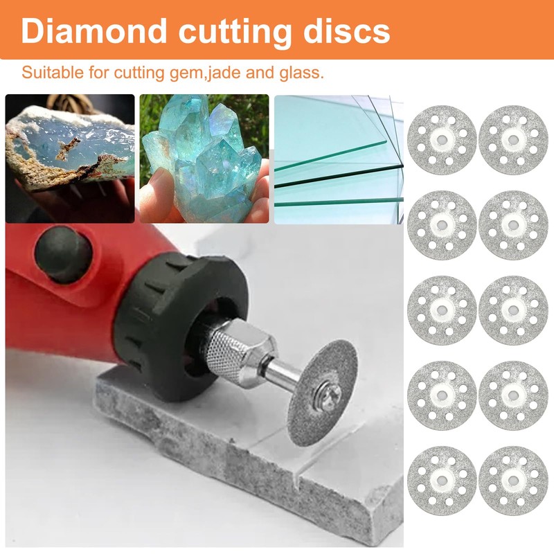 60Pcs Rotary Cutting Wheels Kit for Dremel, HSS Saw Blades