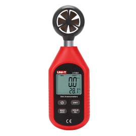 UNI-T UT363 - Medidor de temperatura de aire de refrigeración por viento, medidor de temperatura de aire de -80 °F a 125 °F (-10 °C a 50 °C) con retroiluminación LCD Max/Avg Data Hold