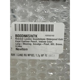 Rimmel London Scandaleyes Waterproof Kohl Kajal Eyeliner Pencil 003, Brown, .04o