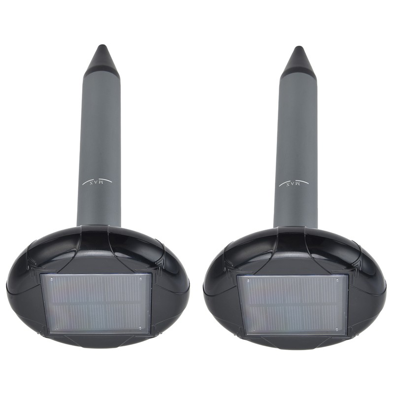 2PCS Ultrasonic Animal Repeller Solar Mouse Repeller Expeller for Outdoor
