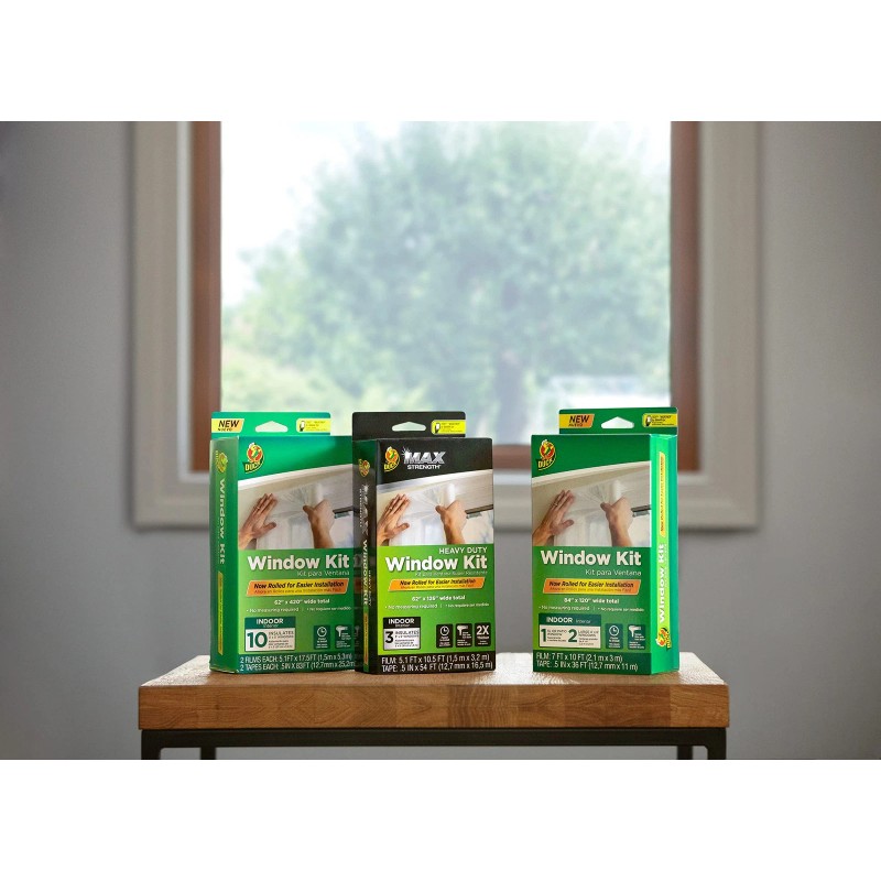 Duck Brand Window Insulation Kit 15 Windows Energy Saving Clear