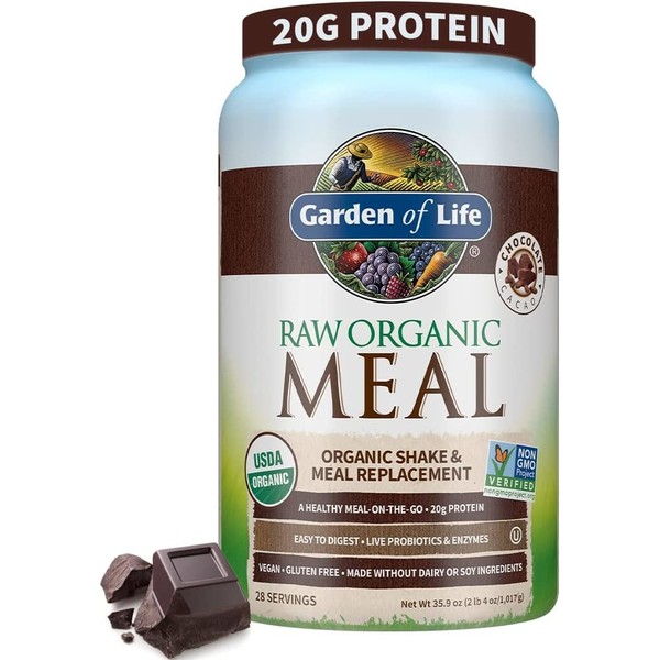 USA Nutrition Organic Meal Replacement Shake - Chocolate Plant-Based Vegan Protein Powder; / 미국 영양제 유기농 식사 대체 쉐이크 - 초콜릿 식물 기반 비건 단백질 파우더,