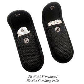 Nylon Case Belt Loop for 4''-4.25'' Multitool,Horizontally Carry Knife Sheath for 4.25''-4.5'' Wide Folding Pocket Knife,Nylon Pouch for Leatherman,Knife Holder Holster Black (Small Size) COHOMELARS