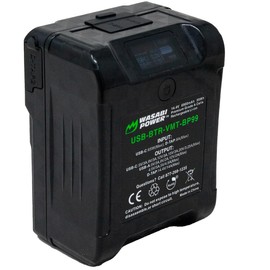 Wasabi Power V Mount/V Lock Mini Series Battery (99Wh, 14.4V, 6900mAh) Rechargeable Li-ion Battery for Broadcast Video Camcorder, Compatible with Sony HDCAM, XDCAM, Digital Cinema Cameras & More