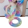 Swimming Ring Sparkling Sequins Rainbow Gradient Wings Swimming Ring Summer