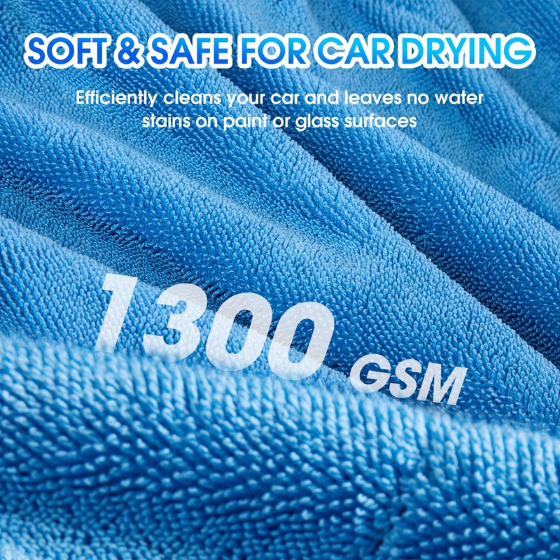 BMLEI Microfiber Car Drying Towel, 24"x48" Extra Large Car Detailing
