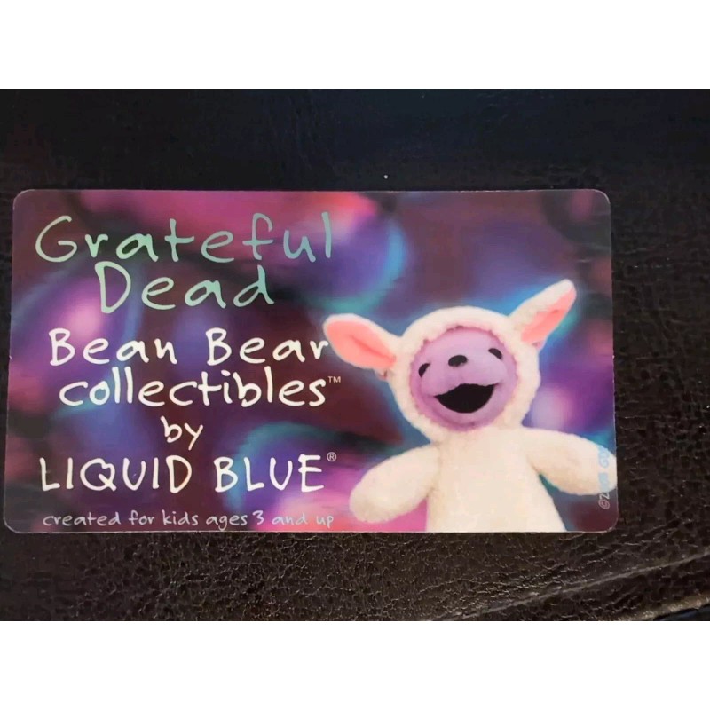 Liquid Blue Grateful Dead Bean Bear Collectible Tag Liquid Blue