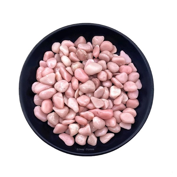 Erliway Erliway 100g Natural Pink Opal Crystal Chips, 7-9mm Tumbled
