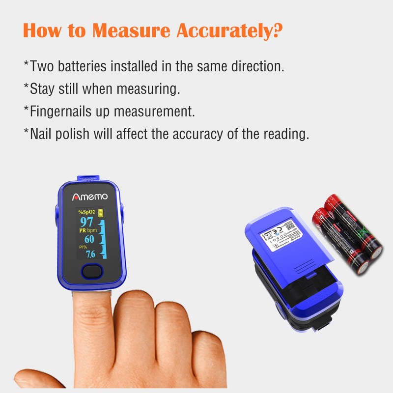 Pulse Oximeter,OLED Display Oxygen Monitor Fingertip,Blood Oxygen Saturation Monitor(SpO2) with