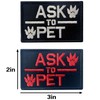 TailWag Planet Service Dog Ask to Pet Patch Embroidered Vest