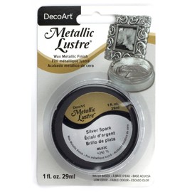 DecoArt, Silver Metallic Lustre Wax, 1-Ounce, Spark, 1 Fl Oz