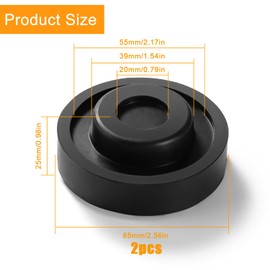 Lyeteung 2 x Car Jack Rubber Pad 65 mm, Universal Rubber Pad Jack Pads, Trolley Jack Pad Rubber, for Trolley Jack and Lifting Platforms