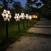 Snowflake Landscape Lights Christmas Pathway Decorative Lights Battery Powered Warm