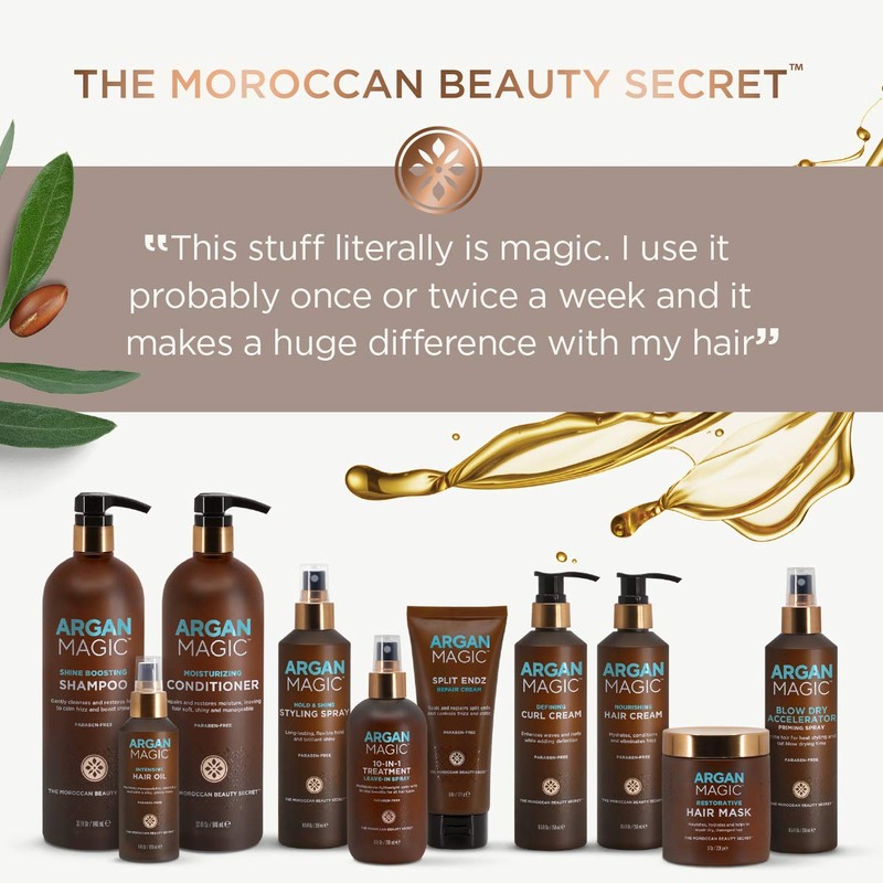 Argan Magic Intensive Hair Oil, the Moroccan Secret, 3.75 Oz