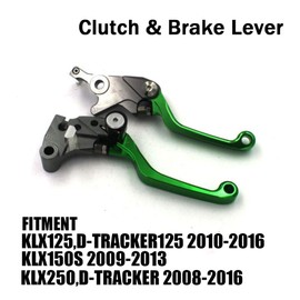 YSMOTO Dirt Bike Foldable Clutch Brake Lever for KLX125/KLX150S/KLX150L/KLX230/KLX250/KLX250S/KLX300/VERSYS-X300 and More Motorcycles, Green