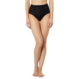 Tommy John Women's Second Skin High Rise Briefs, Comfortable Soft Stretchy Breathable Underwear for Women, High Waisted Ladies Briefs Full Coverage Panties, 3 Pack (Black, XL)