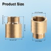 sourcing map 2 Pcs Shower Head Extension Arm 30mm Length