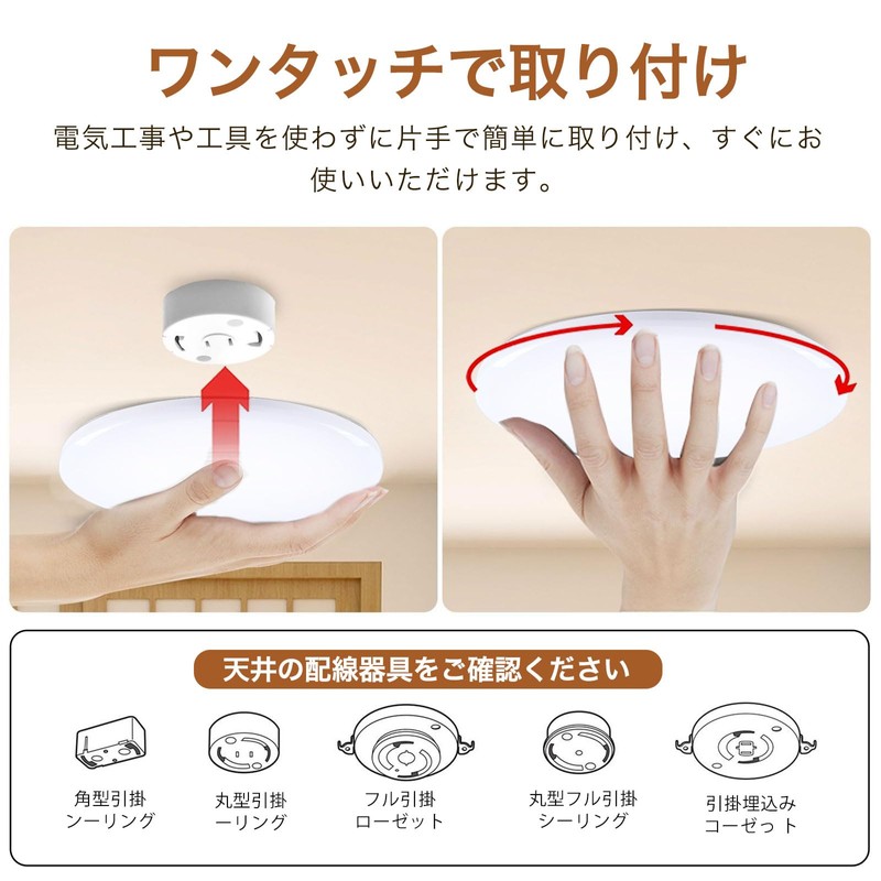 Japanese Quality Ceiling Light, Small, Motion Sensor, Entrance Light, Daylight