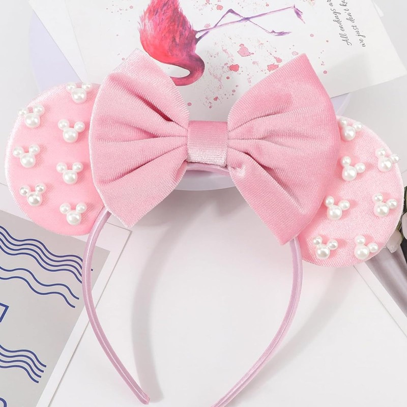 Mouse Ears Headband Cute Bow Headbands for Women Girls Mouse