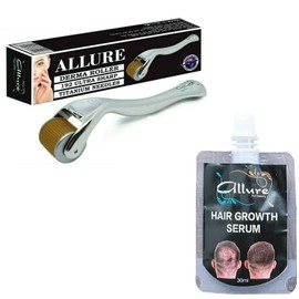 Derma Roller Hair Growth Kit Hair Loss 192 Titanium Micro Needles Dermaroller 1.0mm