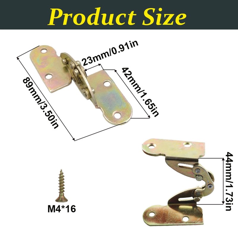 2 PCS Folding Flip Hinges, 180 Degree Dining Table Rotating