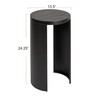 Creative Co-Op Sleek Metal Round End Table, Black