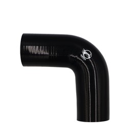 SIERRA Automobile - Manguera de codo de silicona de 90 grados de 57 mm, diseño de pierna extendida, longitud de 102 mm, grosor de 5,5 mm, acoplador negro de 4 capas de alta temperatura para turbo