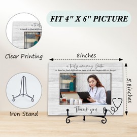 BXVRT Doctor Photo Frame Gifts, Doctor Retirement Graduation Frames, A Truly Amazing Doctor Is Impossible To Forget Wooden Picture Frame With Stand, Thank You Appreciation Gifts For Doctor -12