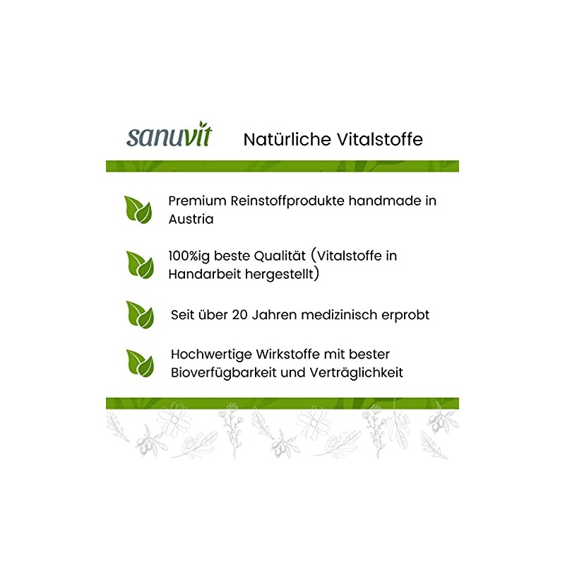 Sanuvit Alphaliponsäure 60 Kapseln - Reinstoffprodukt direkt vom Hersteller (hypoallergene