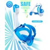 Lamker Snorkel Mask Full Face Diving Mask Foldable Snorkel Mask