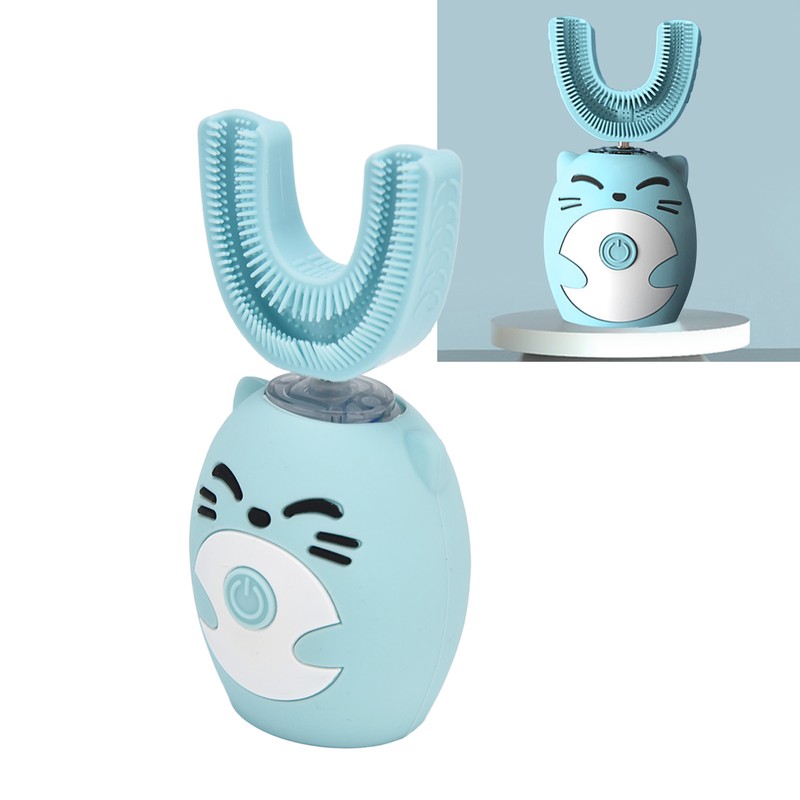 Kids Tooth Brush Cartoon Design USB Charging Food Grade Silicone
