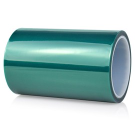 BOMEI PACK Polyester High Temperature Masking Tape 6 inches x 108 Feet, Green PET Tape, Thermal Silicone Adhesive Tape, Epoxy Release Tape Ideal for Painting, Powder Coating, Circuit Boards
