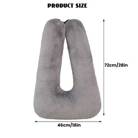 S-SNAIL-OO Travel Pillow Car Pillow(28x18in) U Shaped Cushion Pillow, Long Distance Travel Sleep Pillow for Head and Body Support for Adults Children (Grey)