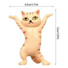 MaoNativey Pack of 5 Dancing Cat Pen Holders, Desk Pen Holder, Cat Model Ornaments, Funny Cat Holder, Figures Holder, Cat Pen Holder for Office, Home Decoration
