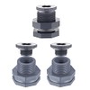 UgyDuky 1 Inch PVC Bulkhead Fittings with Plugs Water Tank