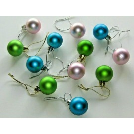 Unbranded MIAMI CHRISTMAS Mini Ornaments Non Shatter Balls for Miniature Tree, Feather 1"