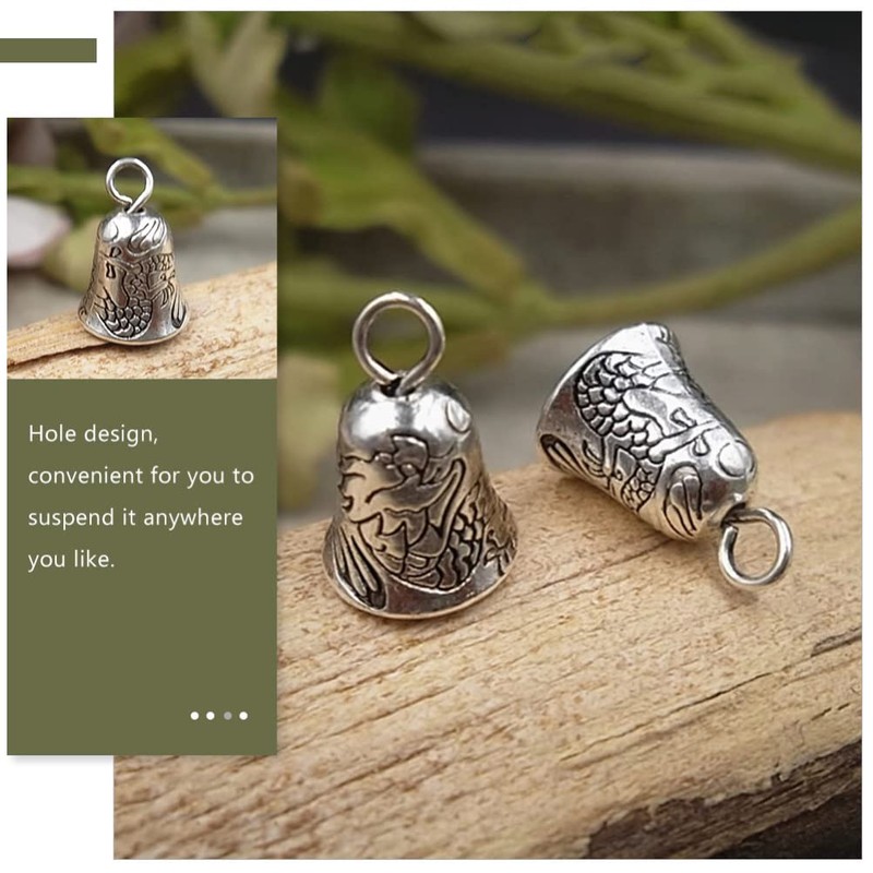 Sewroro Vintage Tin Bells Tibetan Silver Bells Antique Bell Pendants