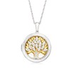 Ross-Simons 0.10 ct. t.w. Diamond Tree Of Life Locket Necklace