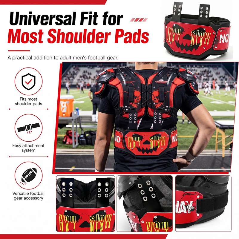 RoundFunny Football Rib Protector for Adult Mens Youth, Guard, Adjustable