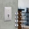 TayMac 5070W MASQUE 2000 Mid-size White 1-Gang Decorator Toggle Switch