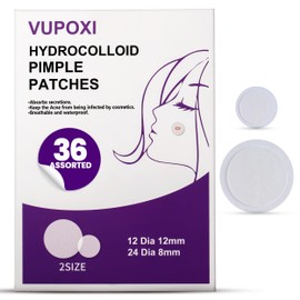 Pimple Patches for Face - Set of 36 Hydrocolloid Pimple Patch with Tea Tree Oil and Calendula Oil to Cover Zits & Blemishes, Fast-Acting Invisible Acne Dots
