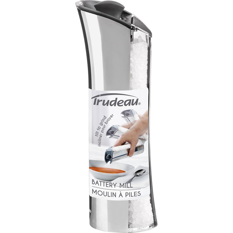 Trudeau 8" Chrome Graviti Plus Salt Mill