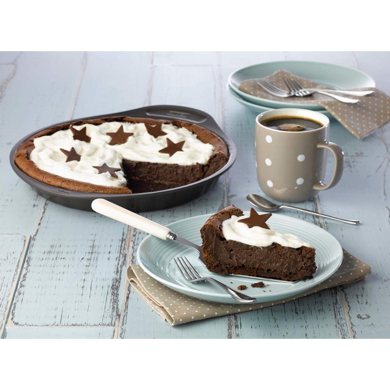 Pyrex asimetriA Metal Easy-Grip Flan pan 27 cm, Brown, 1